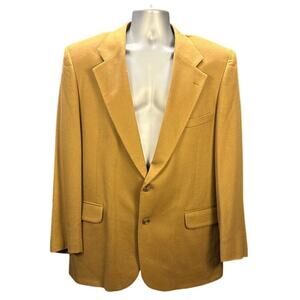 Vintage American Trend Tan Cashmere Two Button Front Sports Jacket 44R